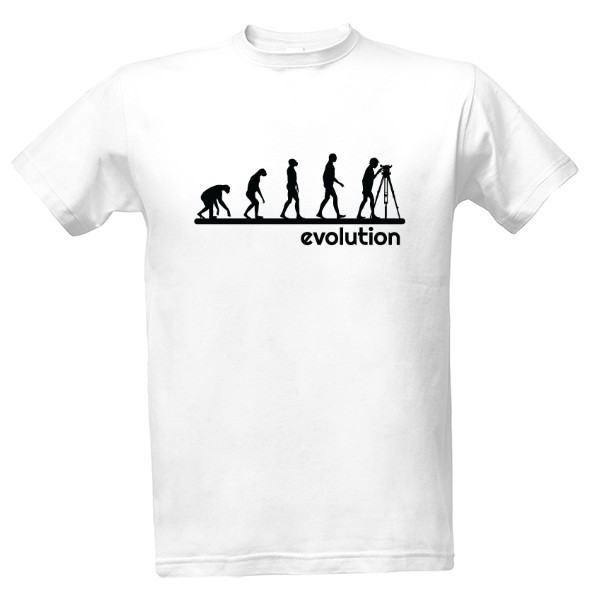 Tričko s potlačou Evoluce - geodet světlé