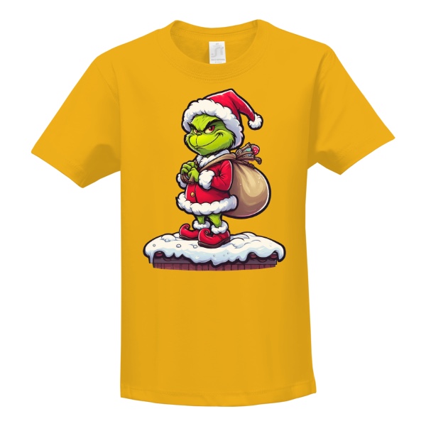 Tričko s potlačou Grinch jako Santa