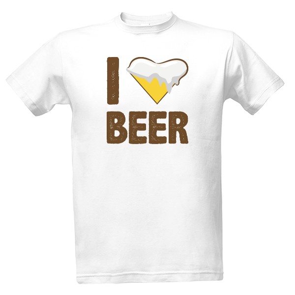Tričko s potlačou I love beer