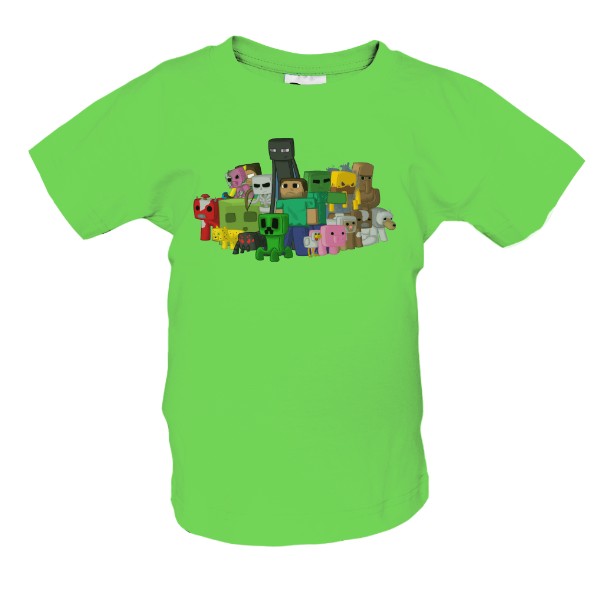 Tričko s potiskem Postavy Minecraft