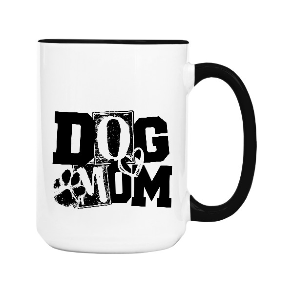 Mug big colourful s potiskem  Dog mom