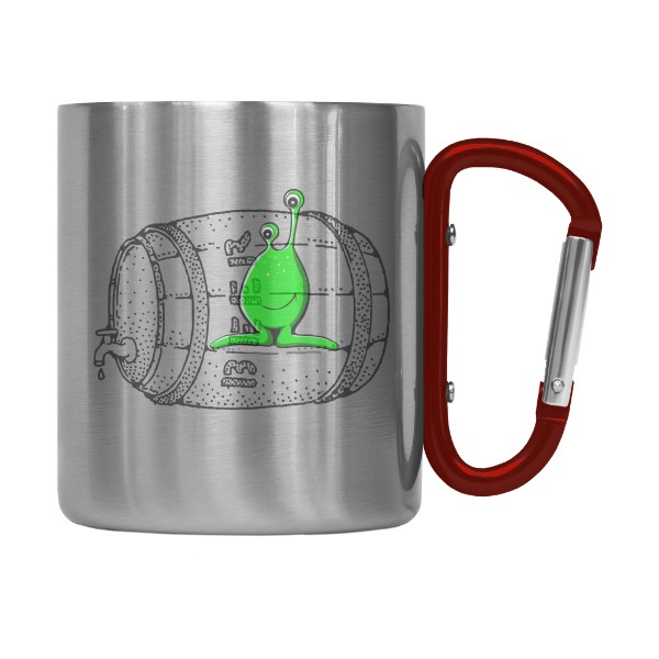 Mug stainless with snaphook Nový produkt