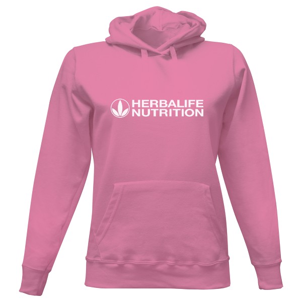  ružová mikina s bielym logom