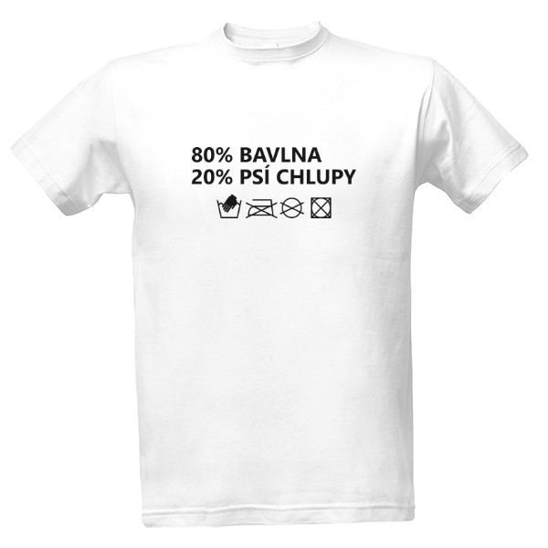 Tričko s potiskem Složení trika (bavlna,chlupy)