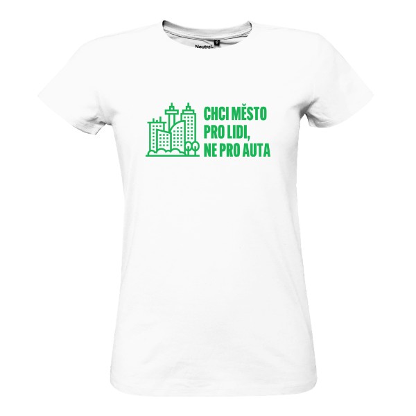 100% BIO tričko "Město pro lidi" - dámské