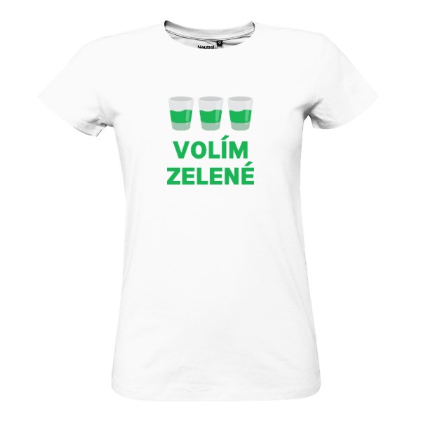 100% BIO tričko "Volím Zelené" - dámské
