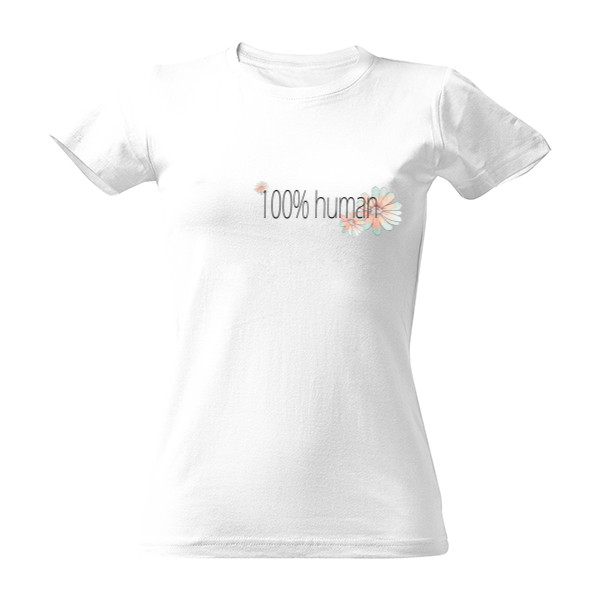 Tričko s potiskem 100% HUMAN