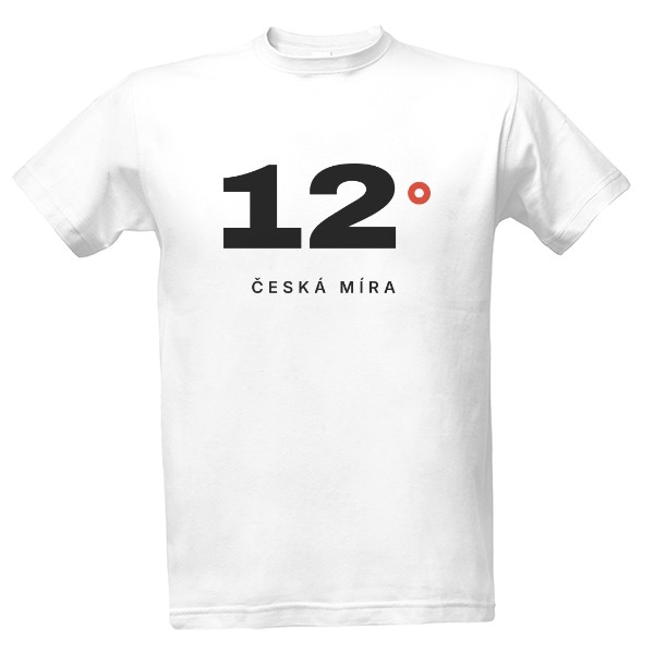 Tričko s potlačou 12° – Česká miera (pánske)