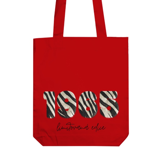 Organic cotton bag s potiskem 1965 limitovaná edice zebra