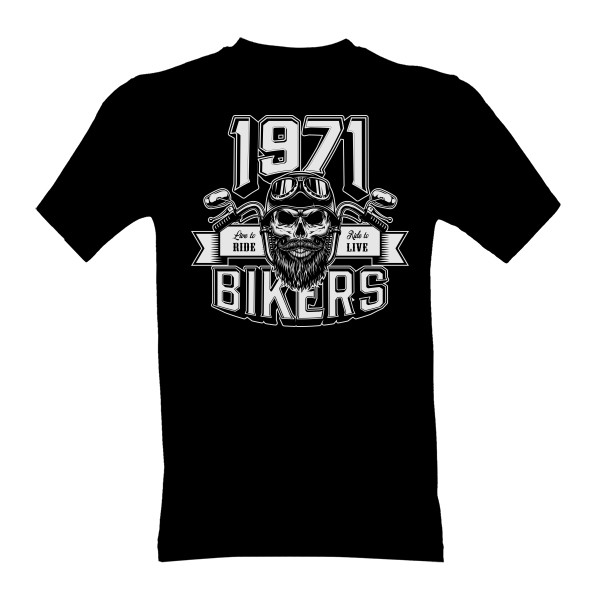 Tričko s potlačou 1971 - Biker