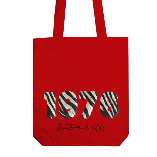 Organic cotton bag s potiskem 1976limitovaná edice zebra