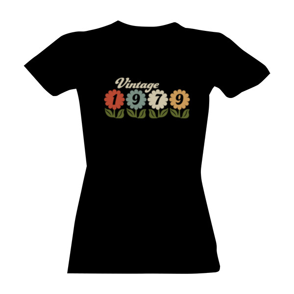 Tričko s potiskem 1979 - kytky