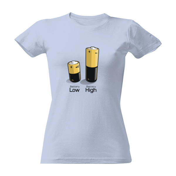 Tričko s potiskem 2 Baterie - Dámské
