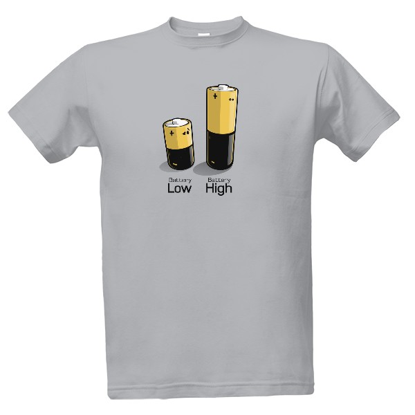 Tričko s potiskem 2 Baterie - Pánské