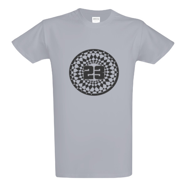 Tričko s potiskem 23 v kruhu geometrie