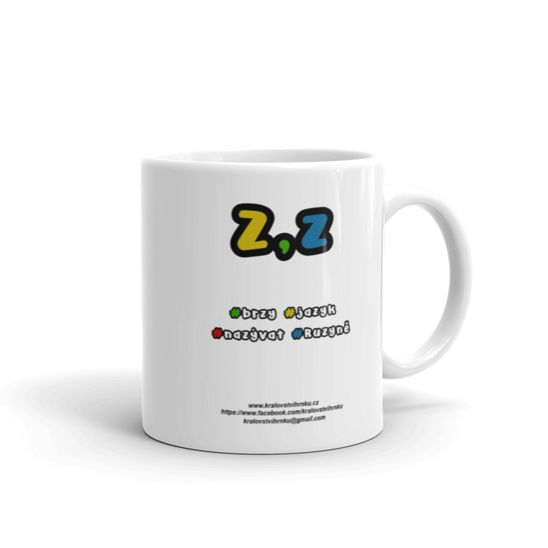Hrnek malý bílý s potiskem Vyjmenovaná slova po Z
