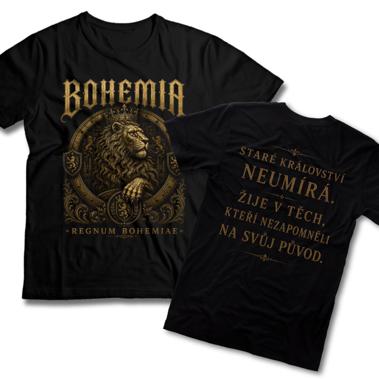 Tričko s potiskem Bohemia-Regnum Bohemiae - backprint