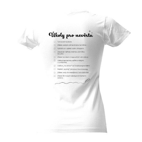 Nevěsta - s úkoly - černá