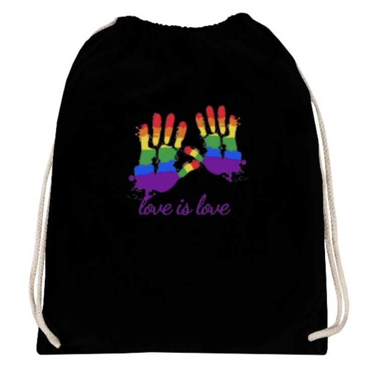 Vak na záda s potiskem Vak love is love