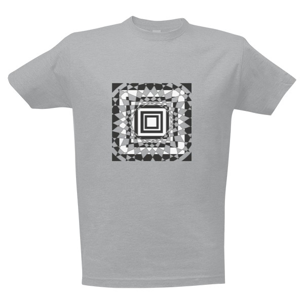 Tričko s potiskem 3D čtverec