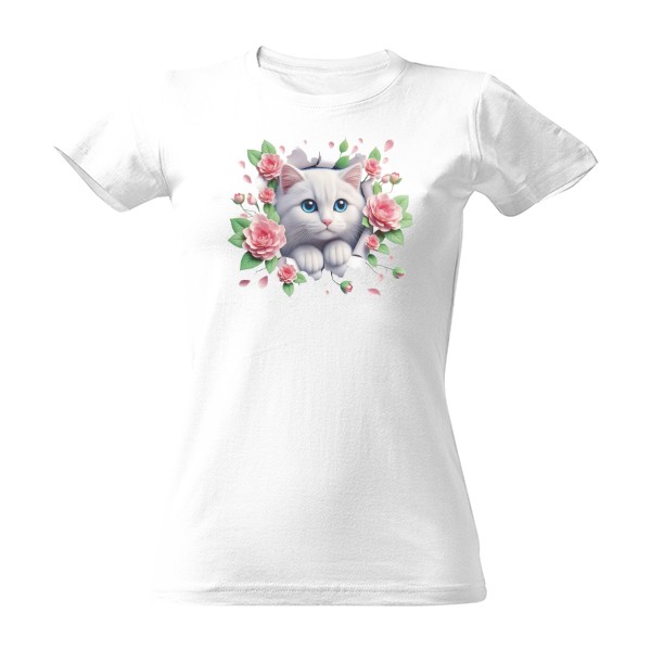 Tričko s potiskem 3D kočička-3