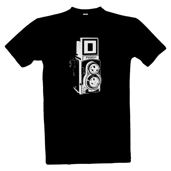 Tričko s potlačou Dvouoká zrcadlovka bílý potisk