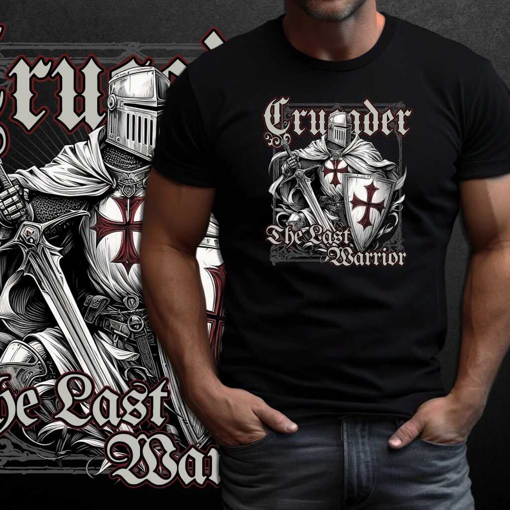 Tričko s potiskem Crusader-The Last Warrior