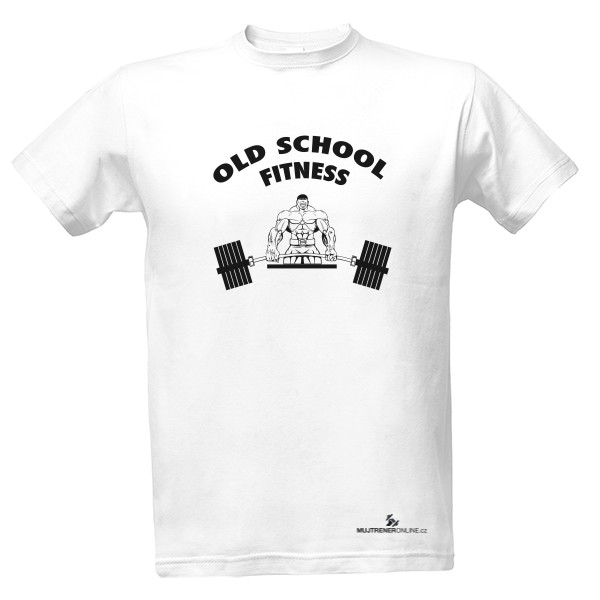 Tričko s potiskem Old School Fitness - pánské
