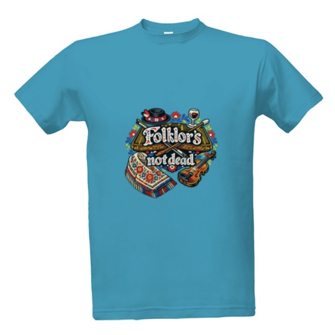 Tričko s potiskem Folklor's not dead