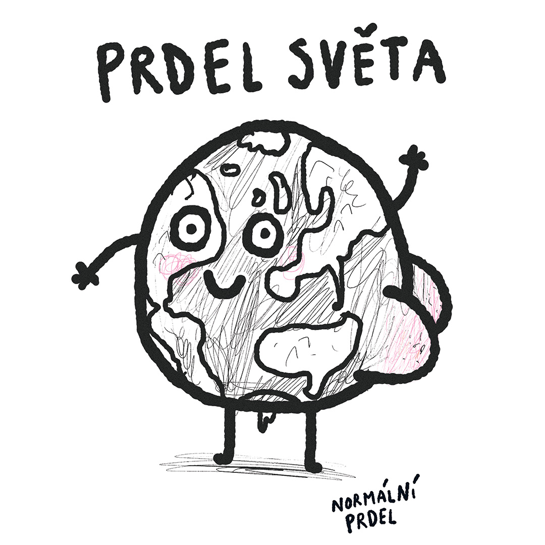 Tričko s potiskem Prdel světa