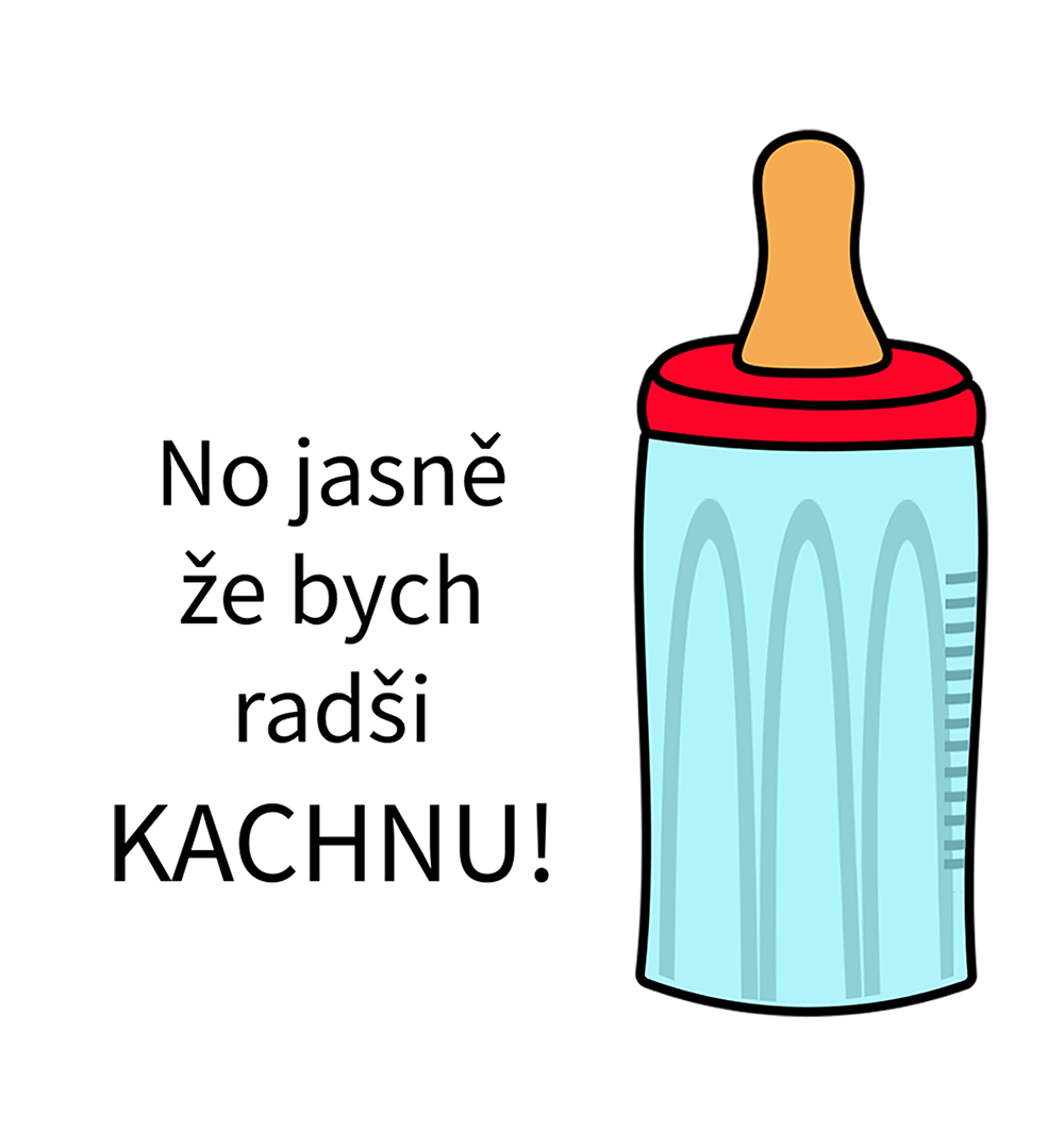 Dětské body  s potiskem Radši kachnu!