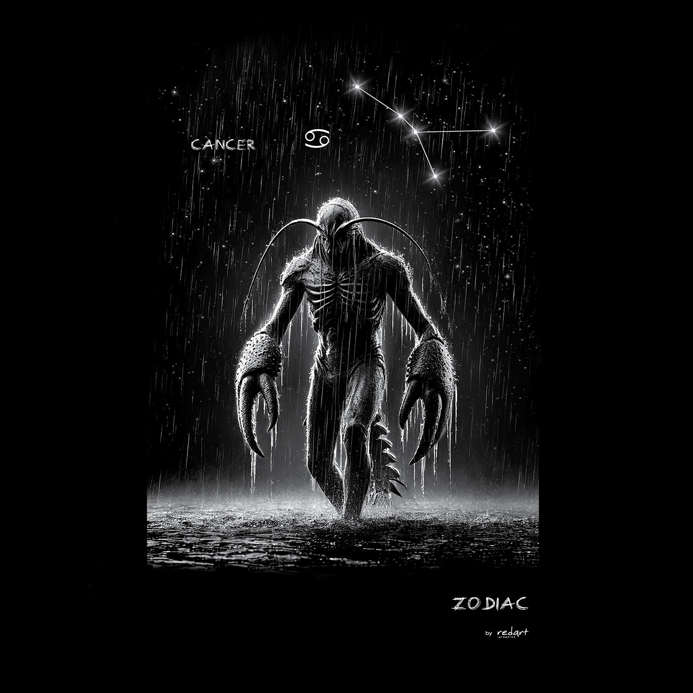 Tričko s potiskem Redart - Zodiac - Cancer