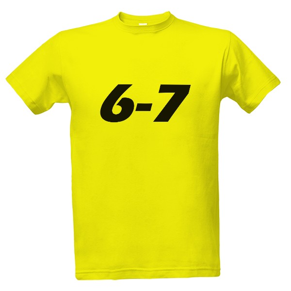 Tričko s potlačou 6-7 černá six seven, 67