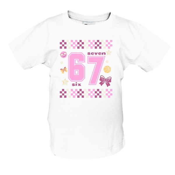 Tričko s potlačou 6 7 six seven pro dívku