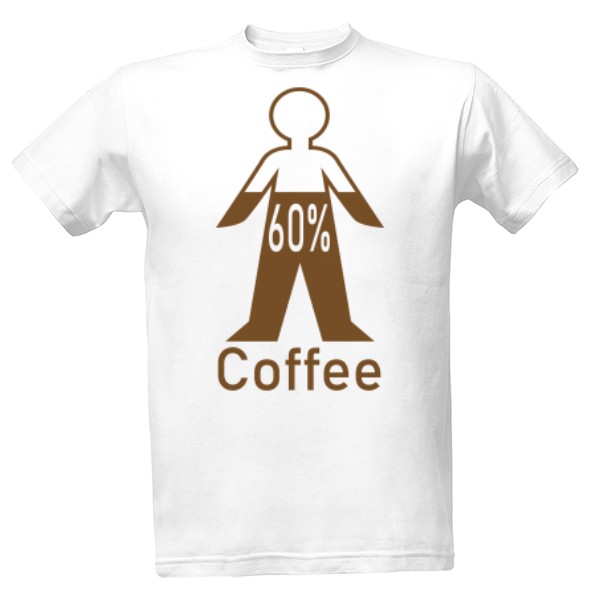Tričko s potlačou 60% kafe