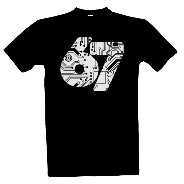 Tričko s potiskem 67 obvod, Six Seven