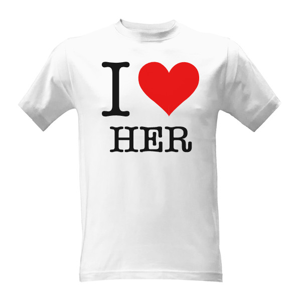 Tričko s potlačou I love her