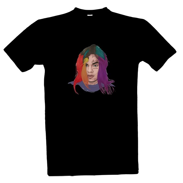 Tričko s potiskem 6ix9ine Color - Pánske Tričko