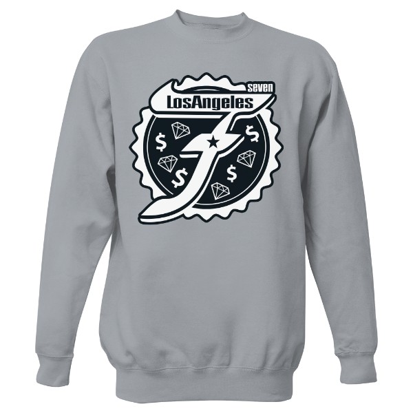 Mikina bez kapuce Unisex s potiskem 7 Los Angeles BW Ramirez bez kapuce hip hop