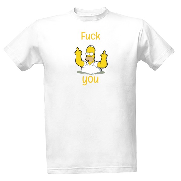 Tričko s potiskem Fuck you
