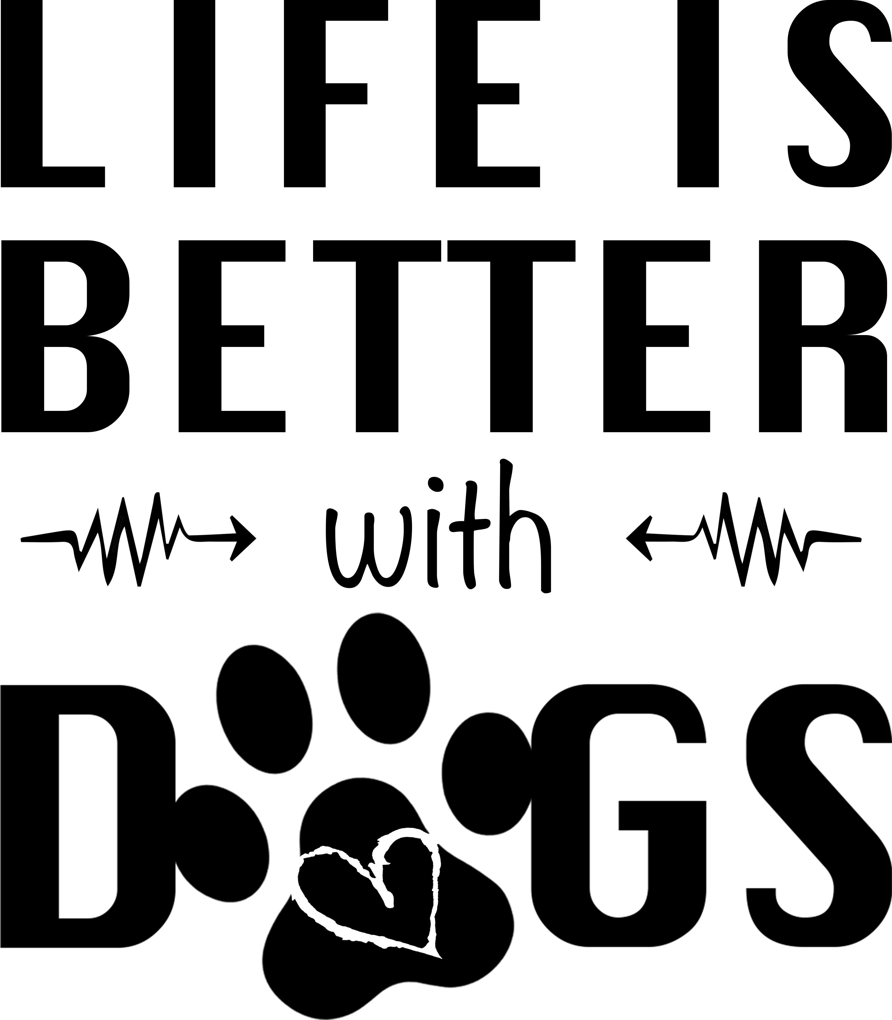 Tričko s potlačou Life is better with dogs