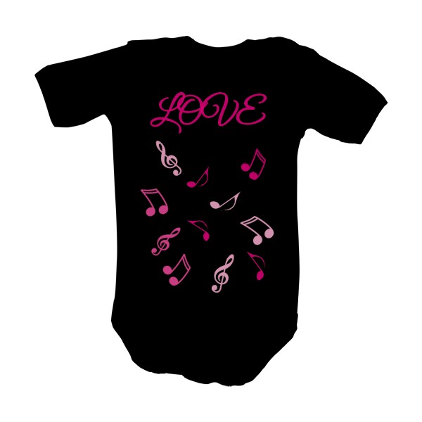 Kids' bodysuit  s potiskem Love notičky