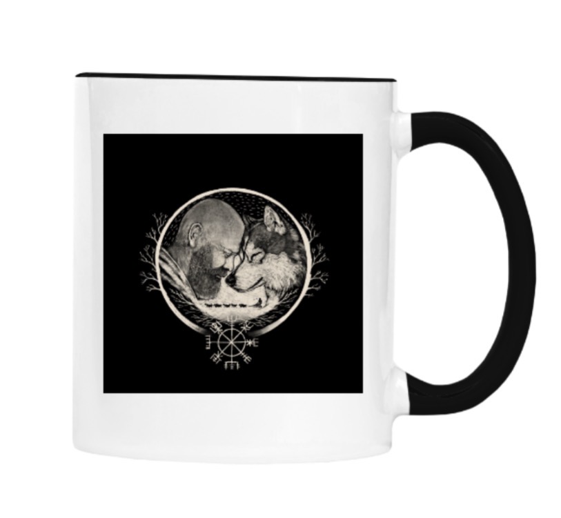 Hrnek malý barevný s potiskem Největší výhra limitka black -pánská 