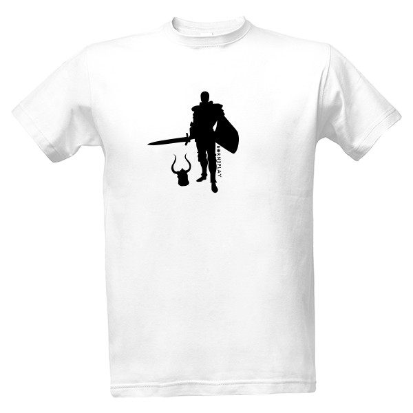 Tričko s potiskem Paladin White