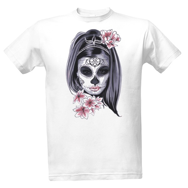 Tričko s potiskem Pánské tričko Lady muerte bílé