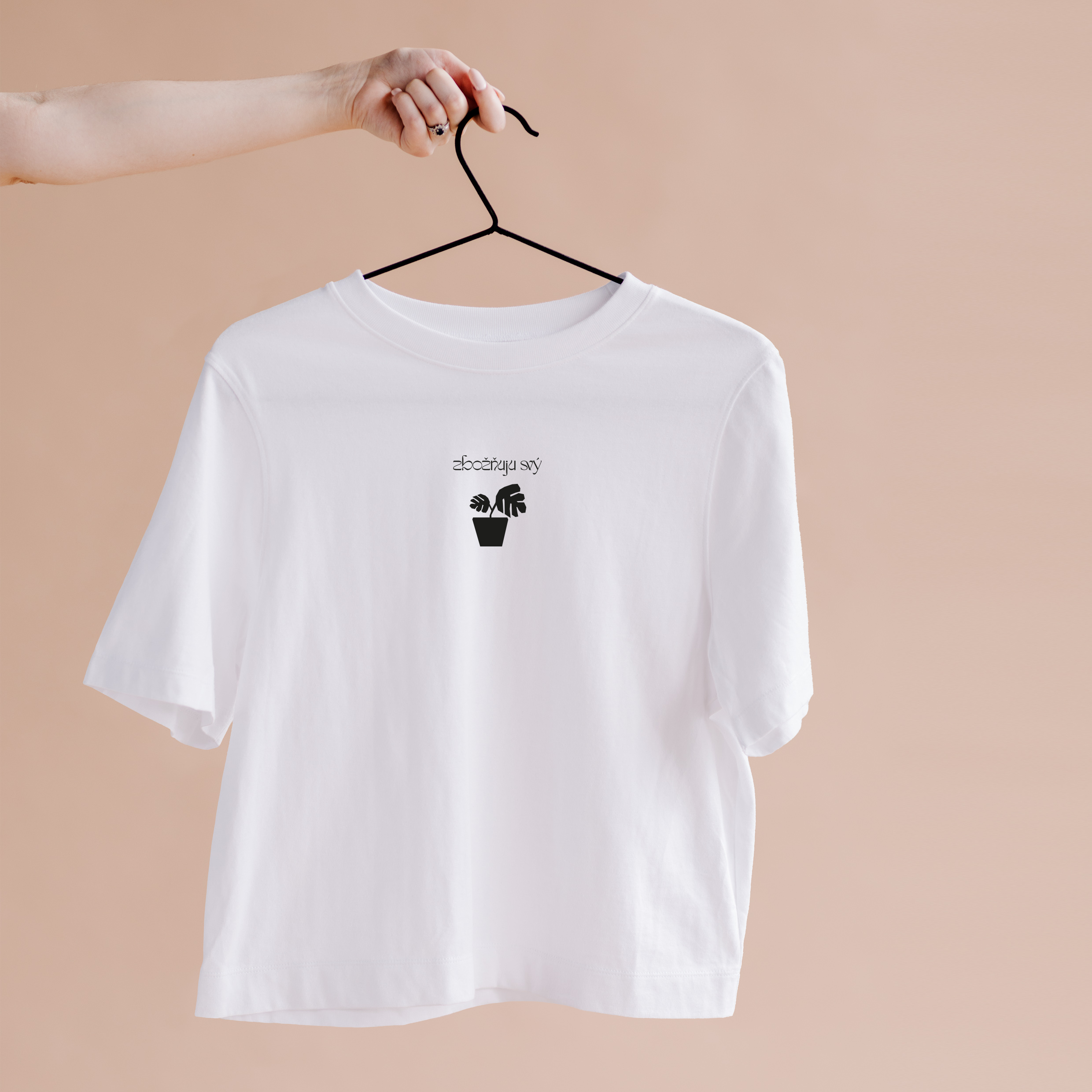 Tričko s potiskem Zbožňuju svý kytky