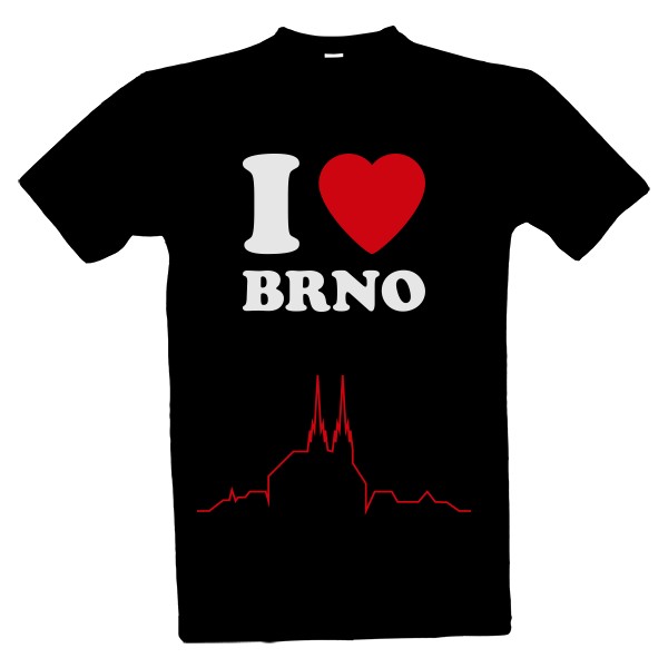 Tričko s potiskem I love Brno