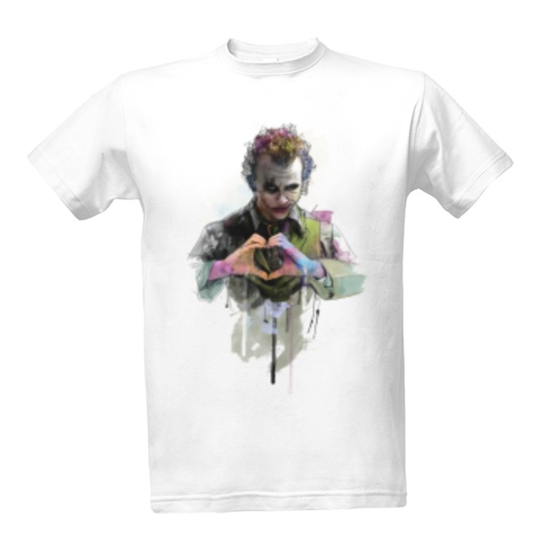 Tričko s potiskem Tričko pánské bílé Joker 