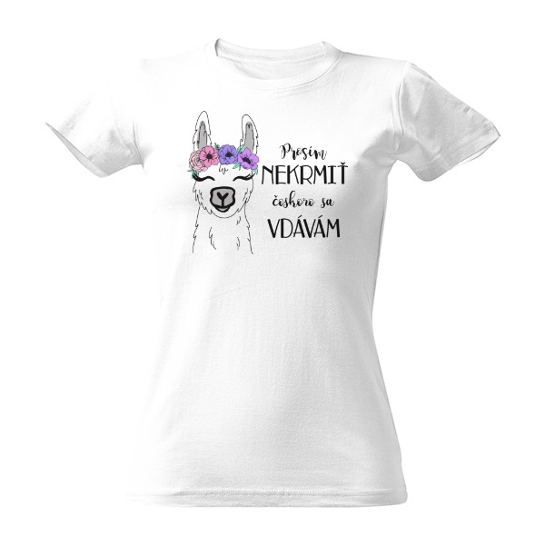 Tričko s potiskem Nekrmiť