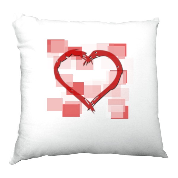 Satin Pillow s potiskem Valentýnský polštáře